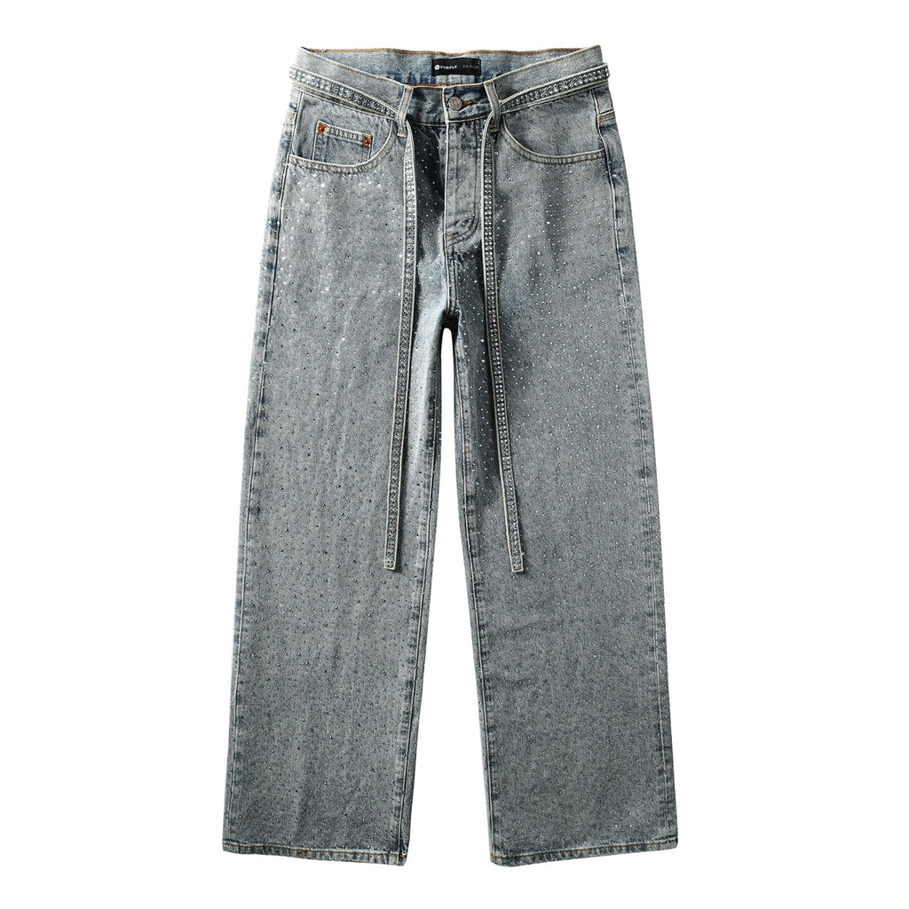 Purple Brand Crystal Diamond Jeans #9133
