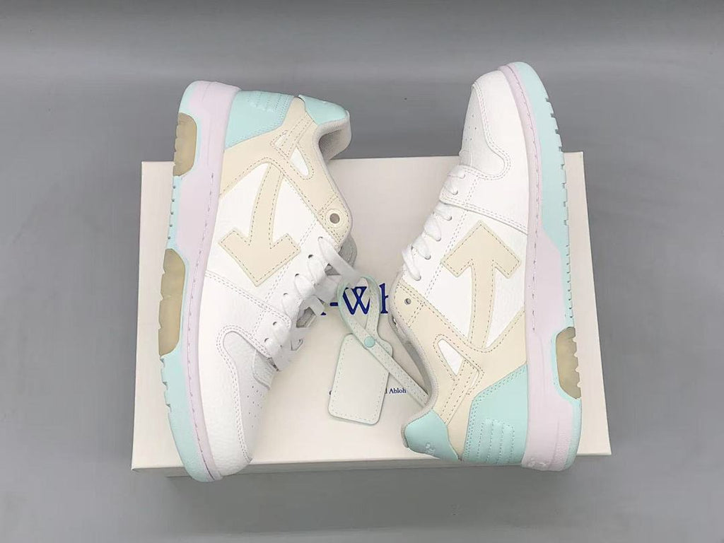 OFF-WHITE Out Of Office OOO 30 MM Low Tops White Light Blue