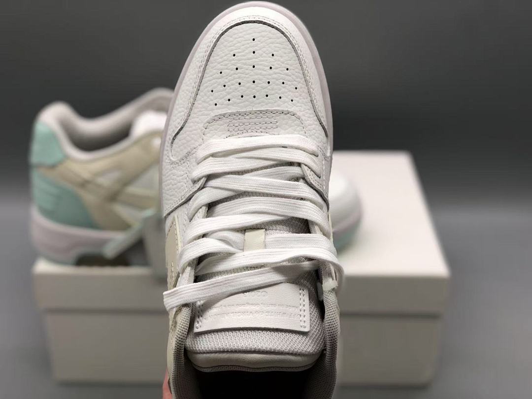 OFF-WHITE Out Of Office OOO 30 MM Low Tops White Light Blue