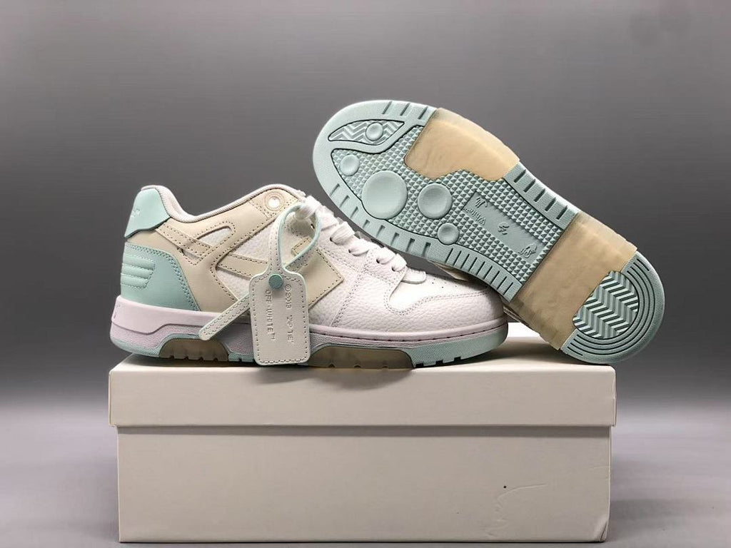 OFF-WHITE Out Of Office OOO 30 MM Low Tops White Light Blue