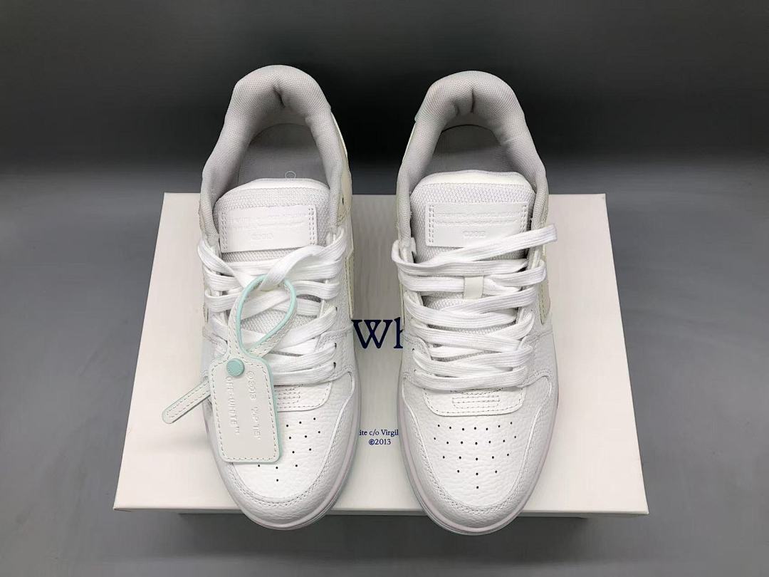 OFF-WHITE Out Of Office OOO 30 MM Low Tops White Light Blue