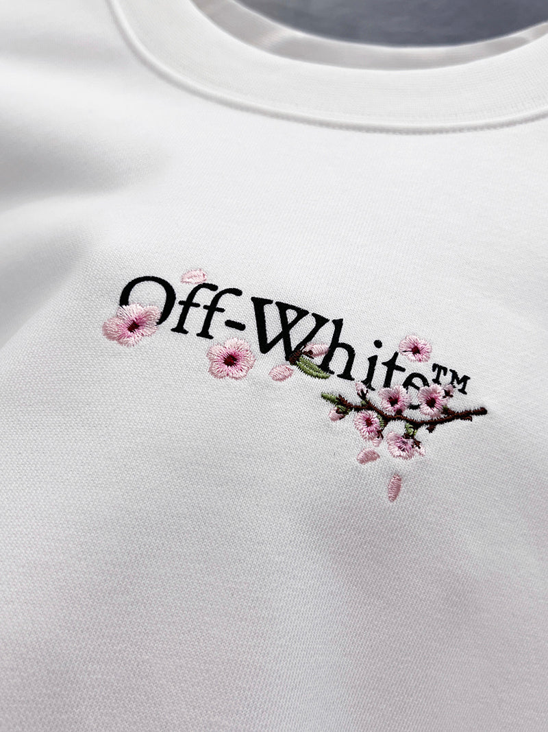 OFF-WHITE Cherry Blossom Print Long-Sleeve T-Shirt