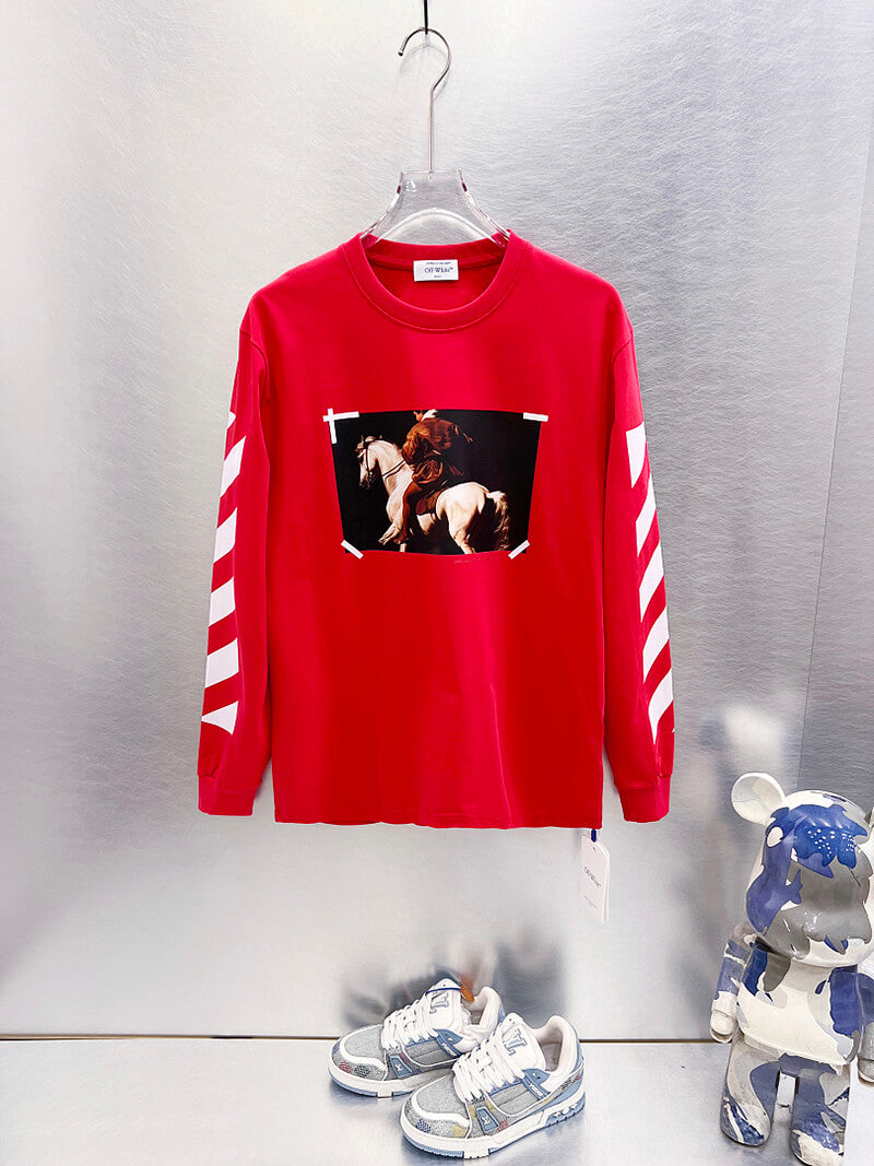 OFF-WHITE Artistic Print Long-Sleeve T-Shirt