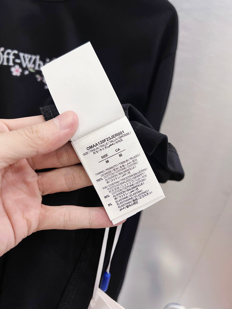 OFF-WHITE Cherry Blossom Print Long-Sleeve T-Shirt