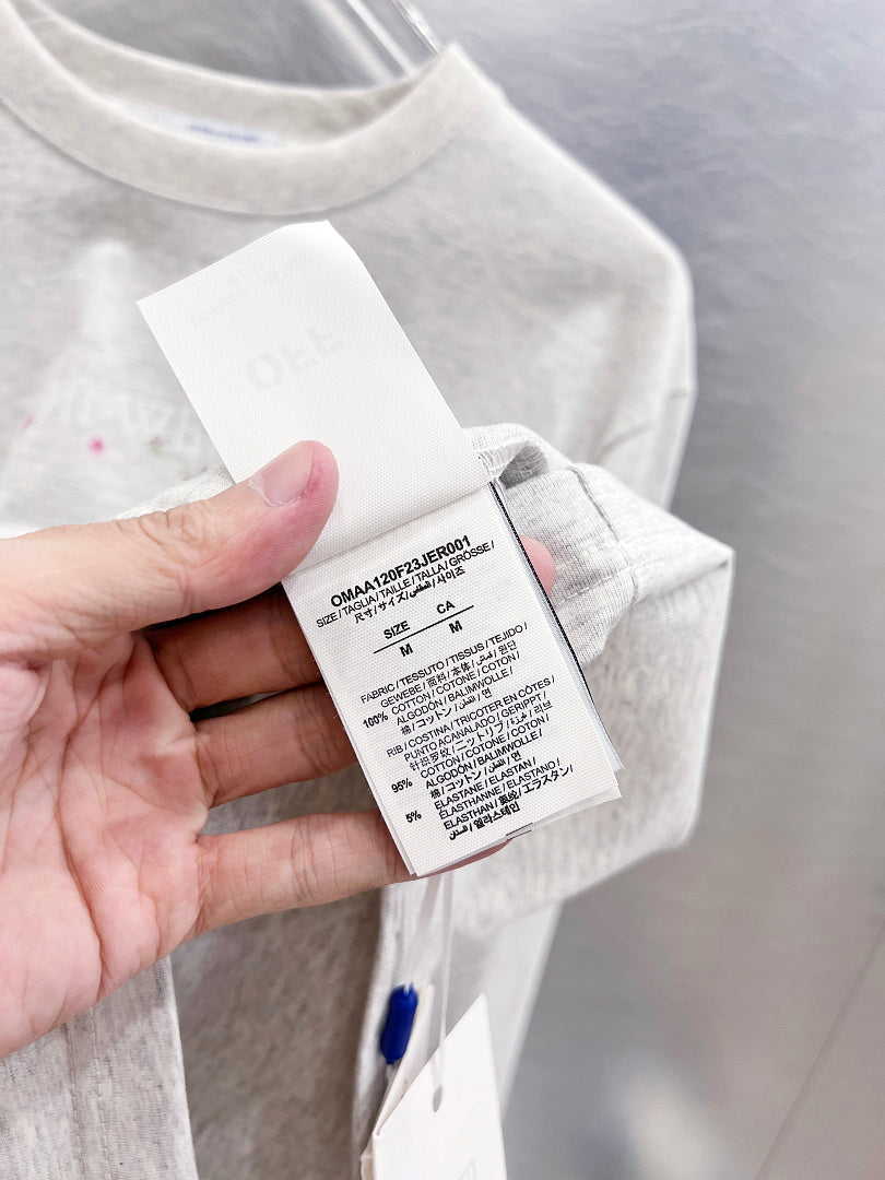 OFF-WHITE Cherry Blossom Print Long-Sleeve T-Shirt