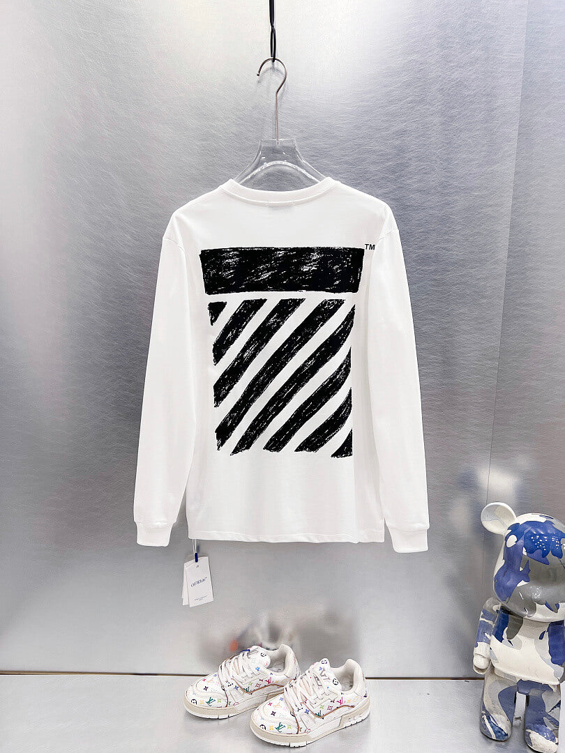 OFF-WHITE Logo Print Long-Sleeve T-Shirt