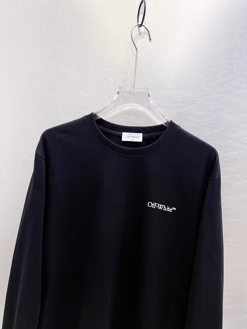 OFF-WHITE Logo Print Long-Sleeve T-Shirt