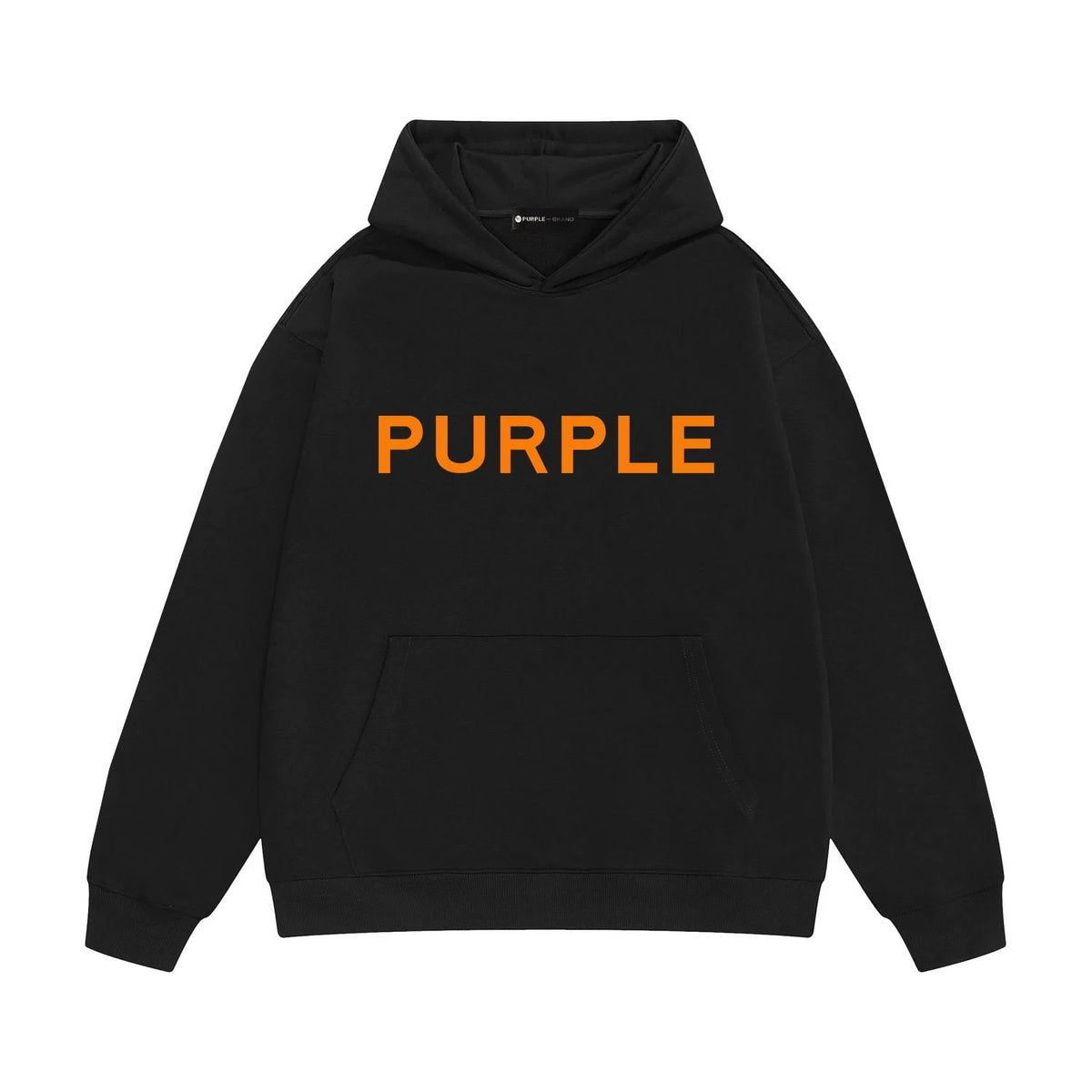 PURPLE Logo Pattern Printed Hoodie