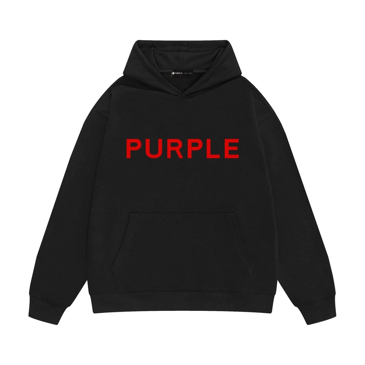 PURPLE Logo Pattern Printed Hoodie