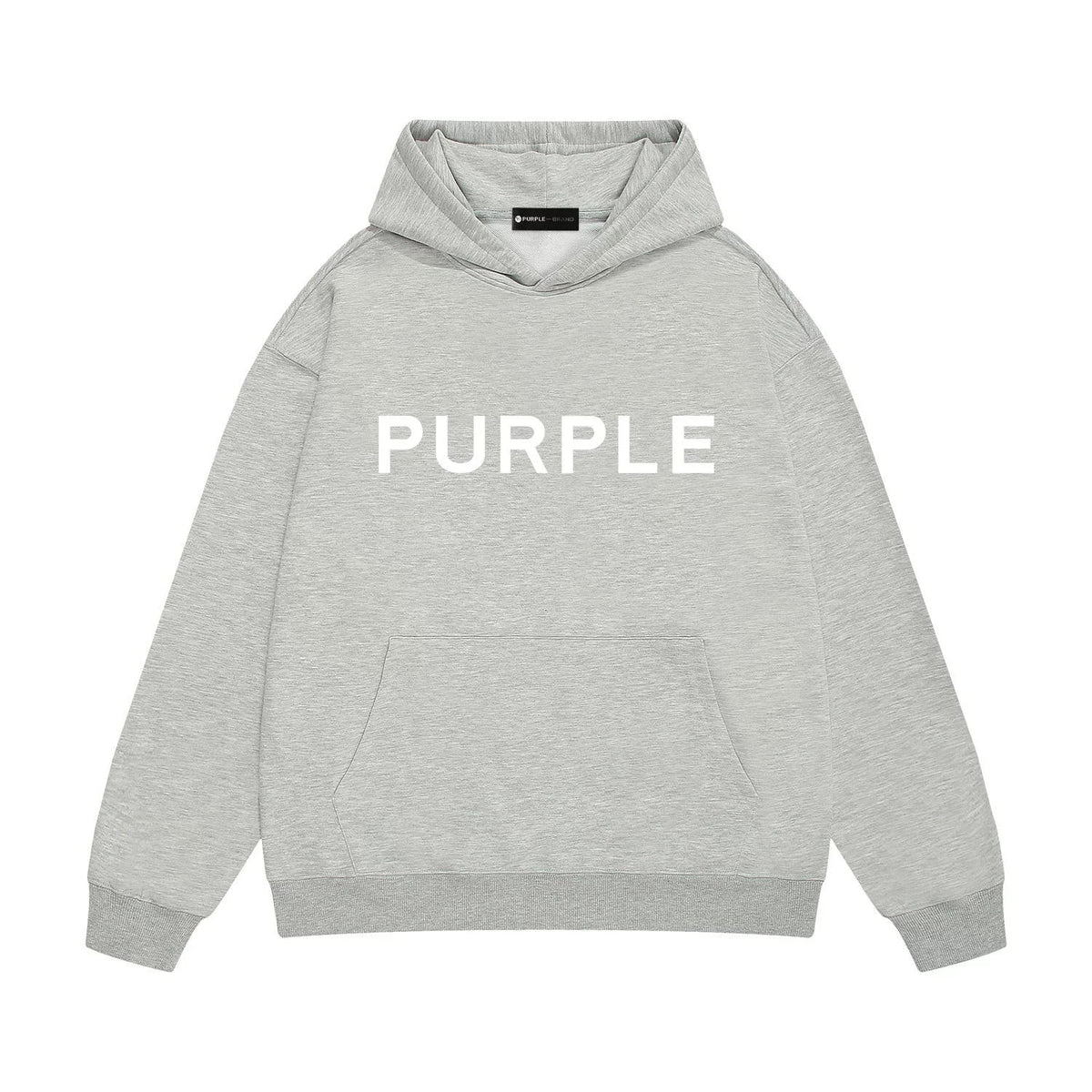PURPLE Logo Pattern Printed Hoodie
