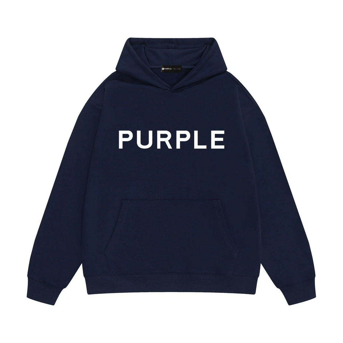 PURPLE Logo Pattern Printed Hoodie