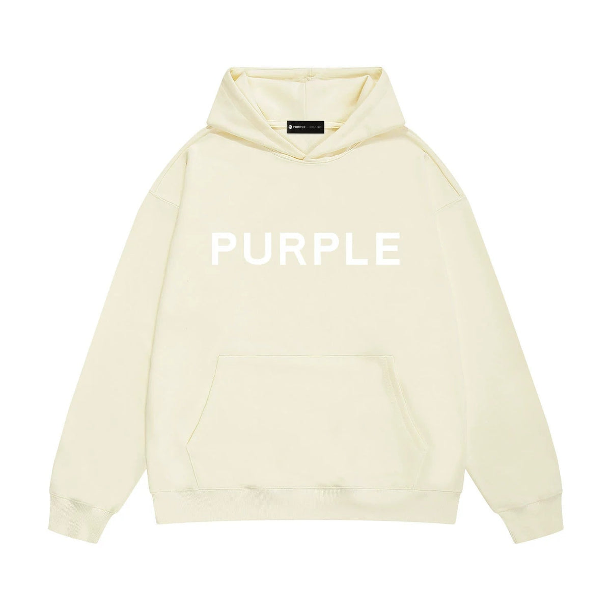 PURPLE Logo Pattern Printed Hoodie