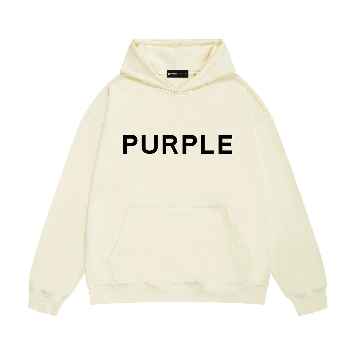 PURPLE Logo Pattern Printed Hoodie