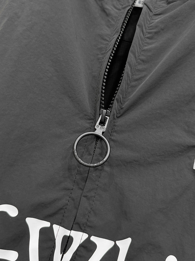 OFF WHITE Diagonal Arrow-Print Zip-Up Jacket