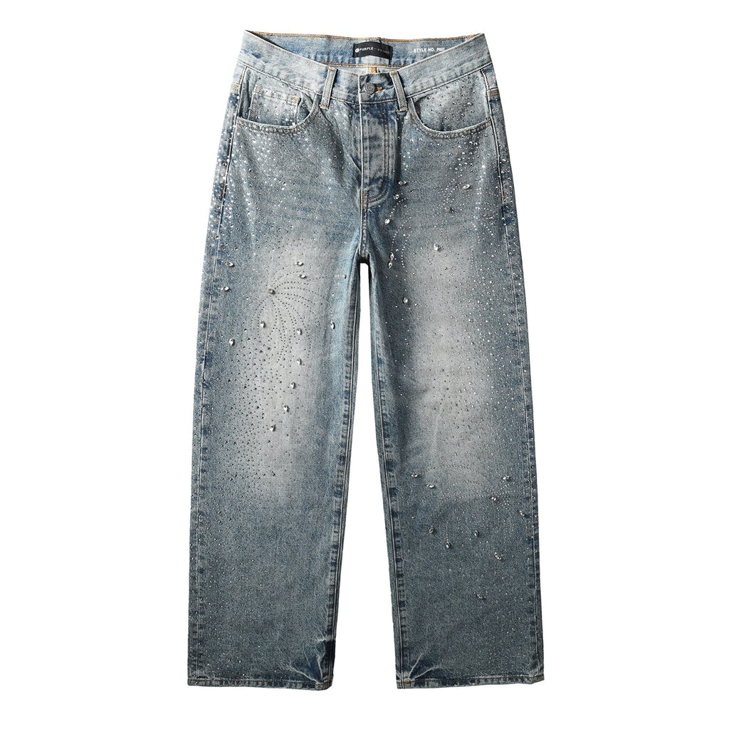 Purple Brand Crystal Diamond Jeans #9129