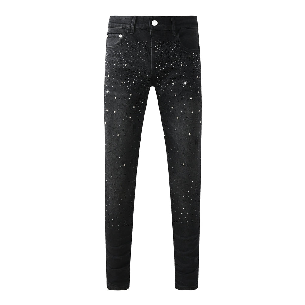 Purple Brand Crystal Diamond Jeans #9130